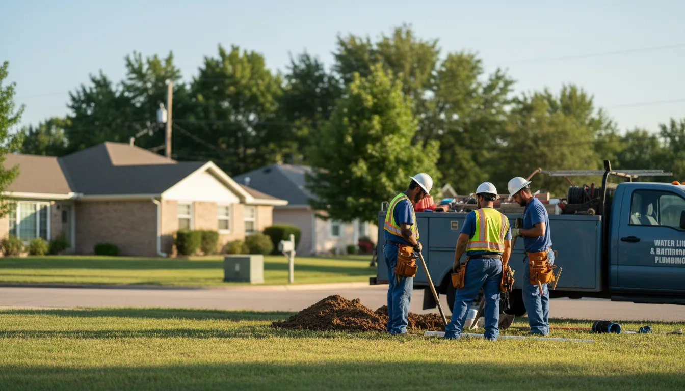 Residential water line and bathroom plumbing service in Bayboro, NC